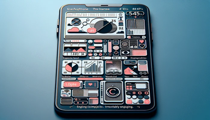 Smartphone screen featuring large, user-friendly 44x44 pixel buttons to enhance usability.