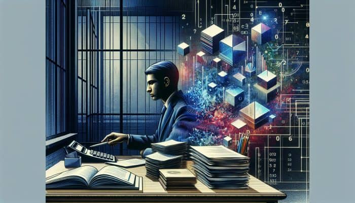 Debt Consolidation for Legal Fee Debts: UK Guide | DCL Person at desk with legal documents and financial charts, using calculator to plan debt consolidation.